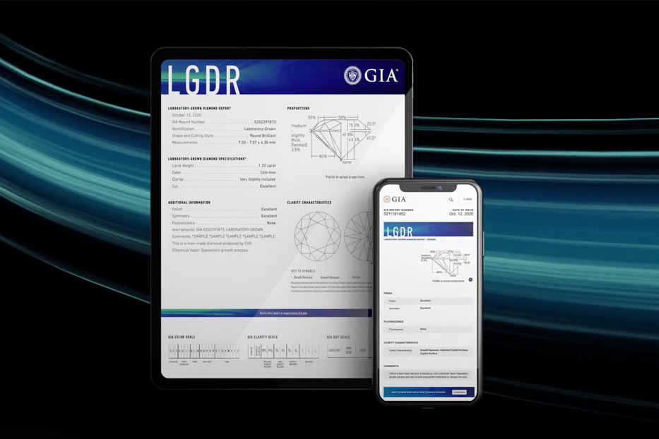 GIA對未來鑽石進行全新分級- LGDR培育鑽石鑑定書