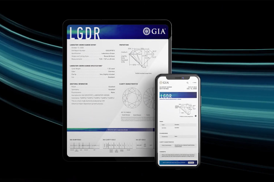 GIA對培育鑽石進行全新分級- LGDR培育鑽石鑑定書